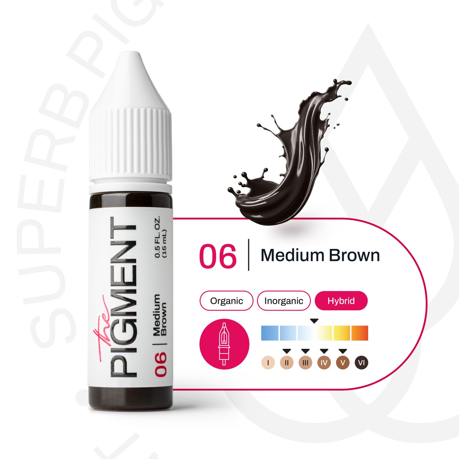 THE PIGMENT წარბის პიგმენტი Medium Brown 15 მლ.